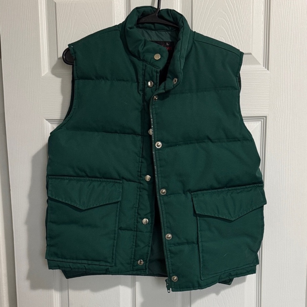 Vintage down Green Puffer Vest